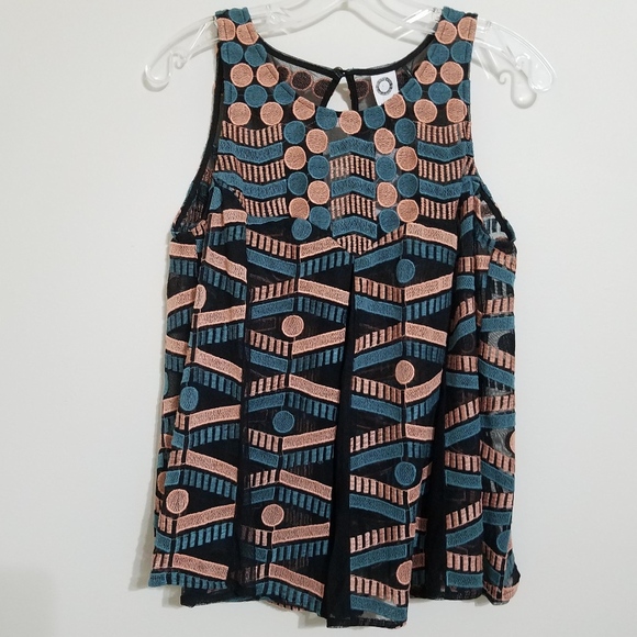 Akemi + Kin Anthropologie Kalila Embroidered Tank - Picture 2 of 8